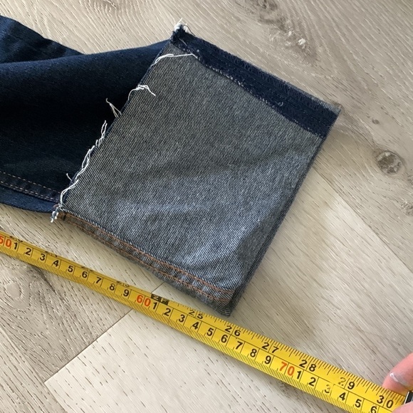 Guess 1981 Skinny Roll Up Hem‎ High Waisted Jeans 25 dark wash raw ham logo - Picture 7 of 13